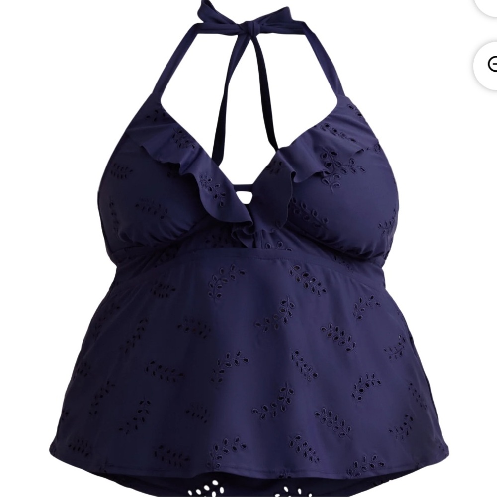 NOT FOR SALE Time and Tru Women's Eyelet Tankini Top